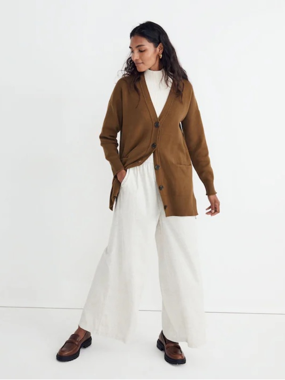 Madewell Miller Cardigan Sweater - Golden Spinach